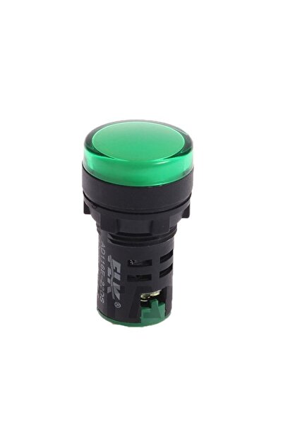 Genel Markalar Yeşil 220v Pano Tipi Led Gösterge Işığı Yuvarlak Sinyal Lambası