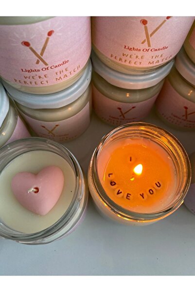 lıghts of candle handmade & 2020 Gizli Mesajlı/ Yanarken I Love You Yazan Çil...