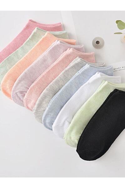 PİJAMMA Carrier Plus Socks Women's 8-Piece Economical Multi-Colored Booties