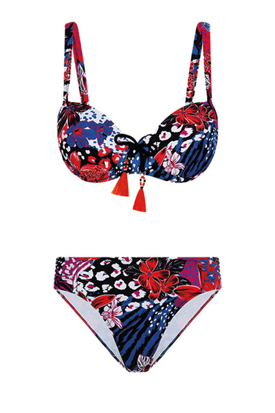 Bonesta Önü Sürgülü Balenli Bikini Takımı