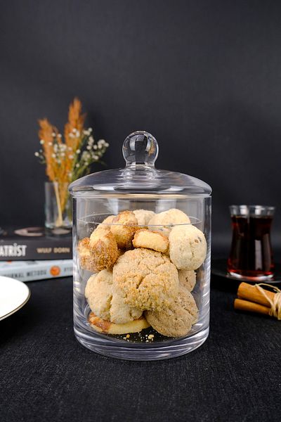 Digithome Single Glass Lid Food Storage Container Jar Transparent 12 Cm – KV.SLN.001 C1-1-288