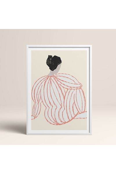 HOMEPACK Pictură de femeie cu un singur cadru Pictură poster modernă TK/406