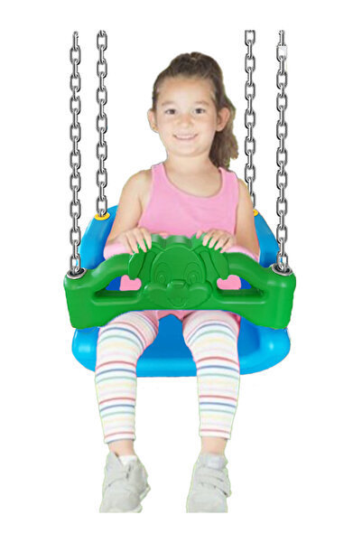 PARKSAN 6mm Kalibre Zincirli Korumalı Salıncak Oturağı Zincirli Park Salıncak Oturağı