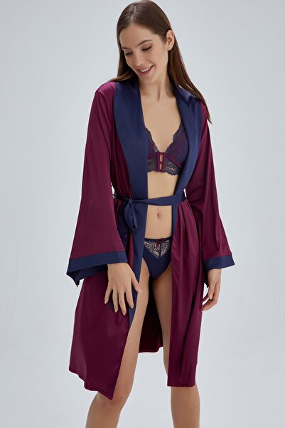 Dagi Laci-Burgundy Harley Kimono Dressing Gown