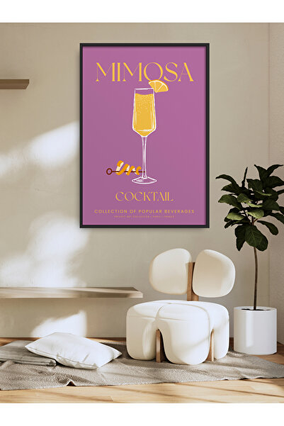 HOMEPACK Μοντέρνα ζωγραφική με αφίσα με μονό πλαίσιο Cocktail Series Painting...