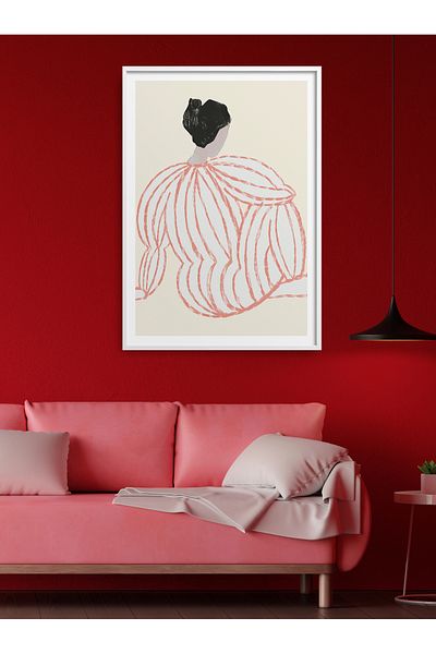 HOMEPACK Pictură de femeie cu un singur cadru Pictură poster modernă TK/406
