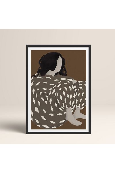 HOMEPACK Pictură de femeie cu un singur cadru Pictură poster modernă TK/407