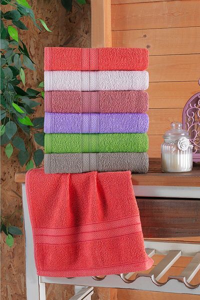 BİNNUR HOME Renato 40x70 см, 6 кърпи за ръце и лице, памучни