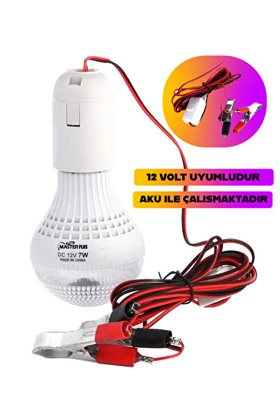 MP MASTERPLUS E-27 Duylu 7Watt 12 Volt Beyaz Işık Led Ampul Akü Ile Çalışan A...