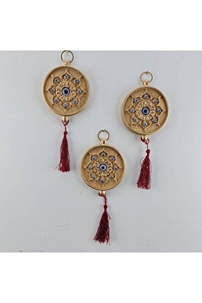 TEVFİK GÜNDAY DEKORASYON 3 Lü Altın Varak Nazarlık Seti