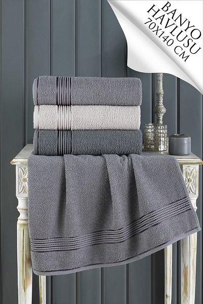 BİNNUR HOME Σετ πετσετών μπάνιου Alia Soft 70x140 cm 3 τεμ