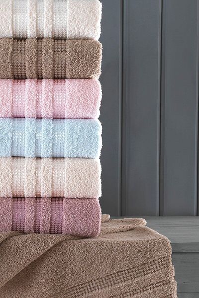 BİNNUR HOME Изключително меки комплект кърпи за ръце и лице от 6 части Stars 50x90 см | Памук