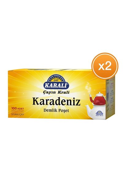 Karali Çay Karali Black Sea Teapot Tea Bag 100 Pieces X 2 Pieces