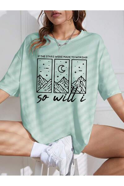 Tarzsokak تي شيرت برسومات الجبال والشعار بدون أكتاف