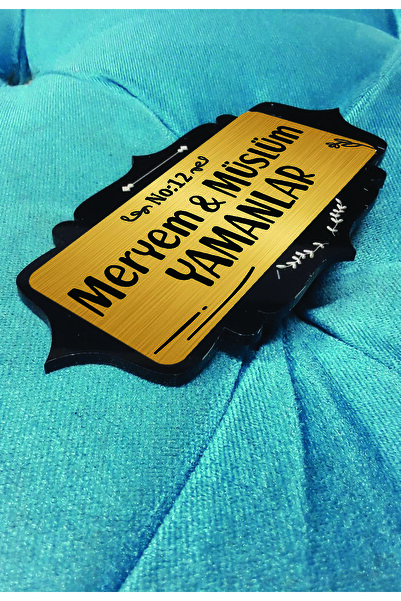 Meyart Akrilik üstü Metal Özel Kesimli Kapı İsimliği