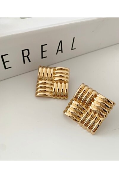 Chiaro Accessory أقراط قنبلة مربعة من الفولاذ