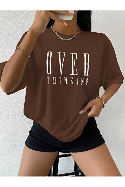 Tarzsokak Κεντημένο μπλουζάκι με γράμματα Drop Shoulder