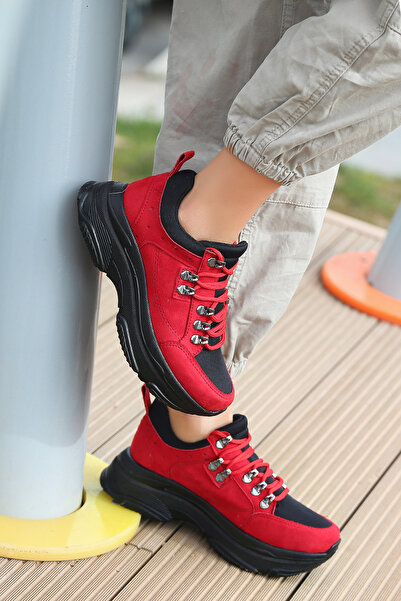 matilda store Oslo Kalın Tabanlı Bağcıklı Kancalı Kadın Günlük Spor