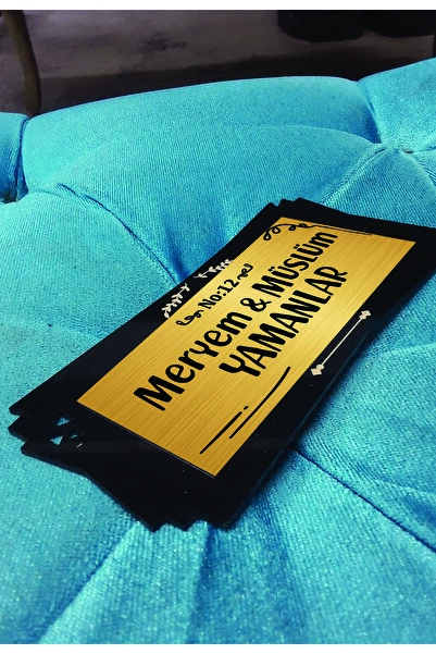 Meyart Akrilik üstü Metal Özel Kesimli Kapı İsimliği