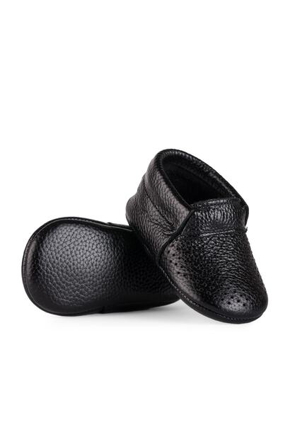 GOSSTA Hakiki Deri Bebek Ayakkabı, Ilk Adım Bebek Makosen, Delikli Lastikli Y...