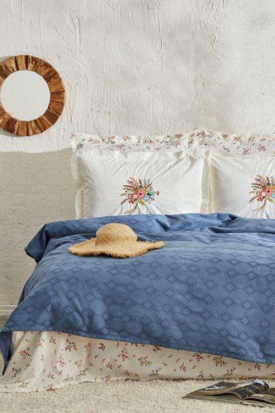 Karaca Home Ανοιξιάτικο Διπλό Σετ Nish Λευκό