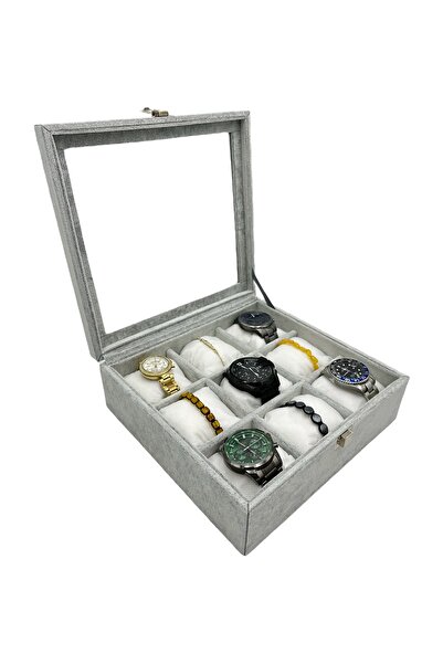 sezginkutuveaksesuar Saat Kutusu 9 Lu Gri Anfora