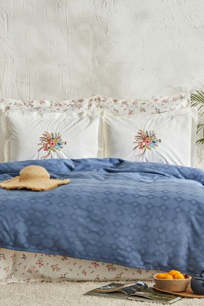 Karaca Home Ανοιξιάτικο Διπλό Σετ Nish Λευκό