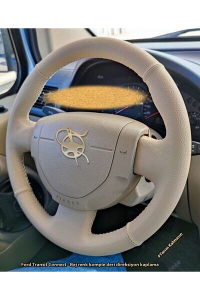 imza direksiyon kılıfı Ford Transit Connect Bej Renk Araca Özel Direksiyon Kı...