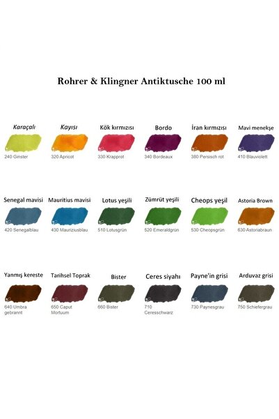 rohrer klıngner Rohrer & Klingner Antique Ink 28-professional ink for modern artists 100ml 240-ginster