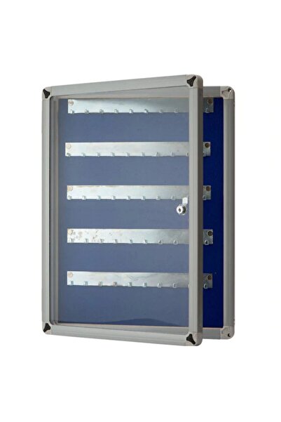 AKYAZI Anahtar Dolabı Ince Çerçeve 30x40cm 25'li