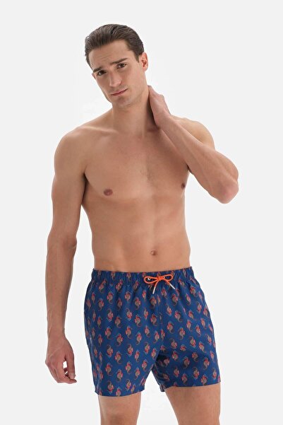 Dagi Κοντό σορτς κολύμβησης με μοτίβο Navy Blue Seahorse