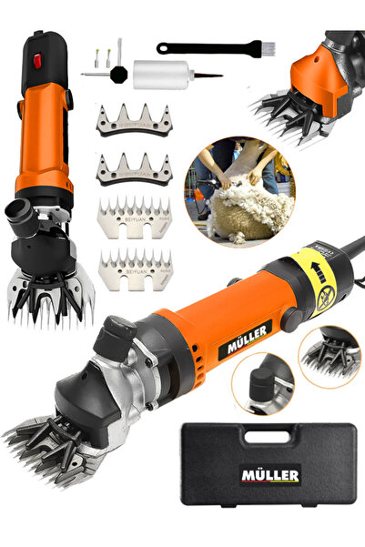 Müller Alman 9600 W Çift Kartlı Motor Korumalı Metal Şanzıman Koyun Keçi Kırk...