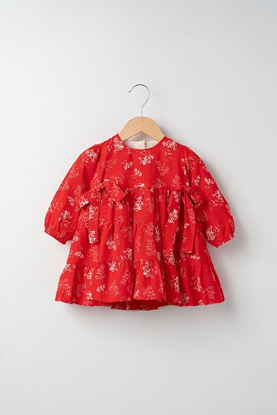 Banamio Noella Floral Patterned Bow Dress