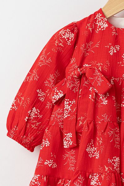 Banamio Noella Floral Patterned Bow Dress