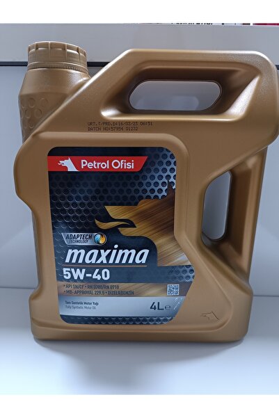 Petrol Ofisi Maxima 5w-40 4 Lt Tam Sentetik 2026 Üretim