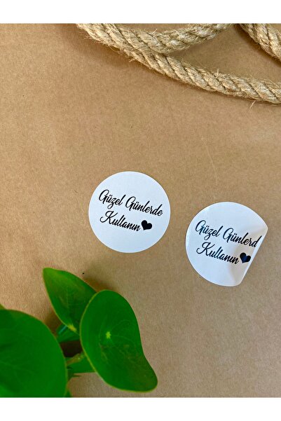 SGSPACK Güzel Günlerde Kullanın Etiketi Yuvarlak Sticker (4X4) 100 Adet