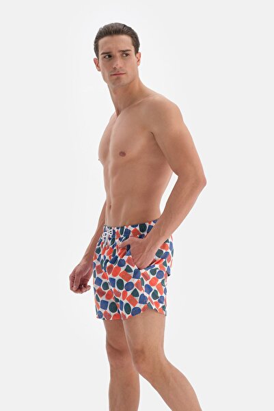 Dagi Κοντό μαγιό με μοτίβο λευκό - πορτοκαλί αστερίας