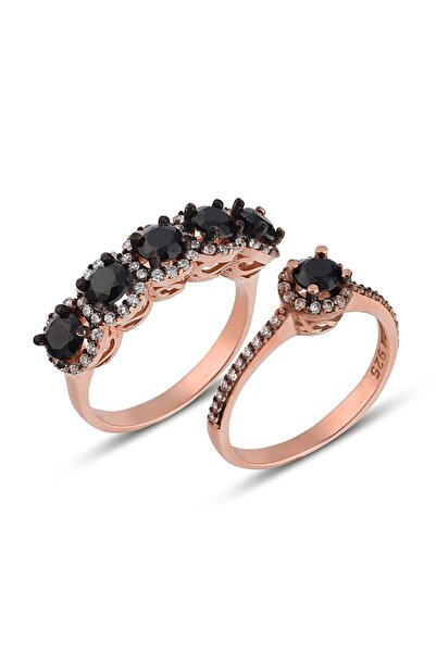 MySilvers Onix Taşlı Pırlanta Modeli Gümüş Yüzük Kombin