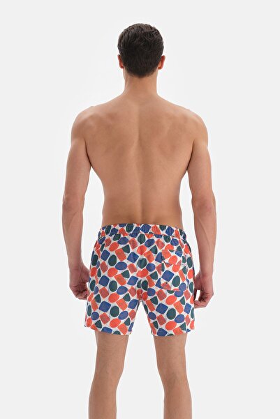 Dagi Κοντό μαγιό με μοτίβο λευκό - πορτοκαλί αστερίας