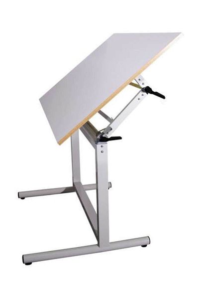AKYAZI Professional Drawing Table with Wooden Top 100x150