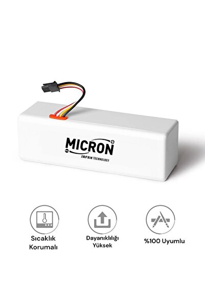 Micron Xiaomi Mi Vacuum Mop 1c 2in1 Xiaomi 1C STYTJ01ZHM Akıllı Robot Süpürge Bataryası 14.4v 2600mah Pil