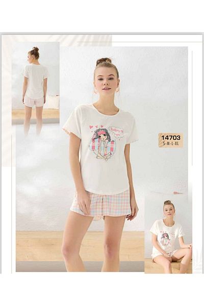 Sevim 14703 PRINTED SHORTS SET