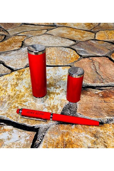 CEZVELİAĞA KURUKAHVECİSİ SPECIAL CYLINDER RED PEN IN BOX