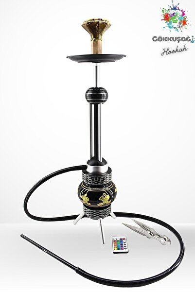 KUDARY Roket Tasarım Nargile Takımı Büyük Boy Rgb Işık