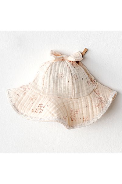 andywawa Muslin Fabric - Stylish Sunflower Patterned Baby Hat