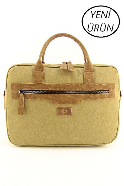 HNB Servietă unisex din pânză Camel, impermeabilă, pentru laptop de 15,6 inchi (CADOU DE GEANT DE MÂNĂ)