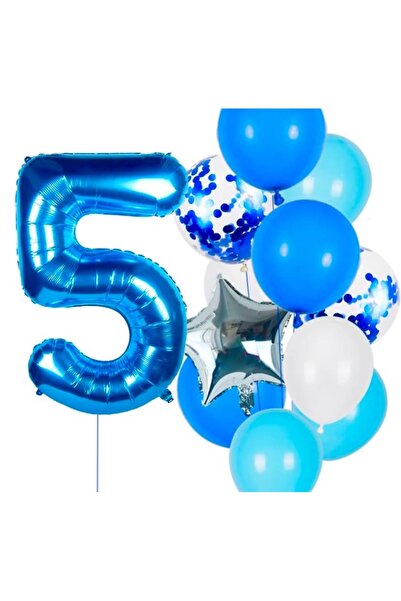 MFM Set baloane folie albastru închis 5 ani 100 cm