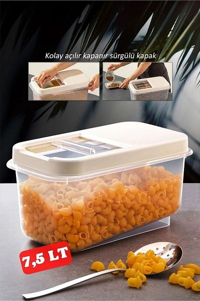 Open Home Concept Multibox 7.5 Lt Multi-Purpose Food Container with Easy Sliding Lid, Pulses Vs. Storage Container