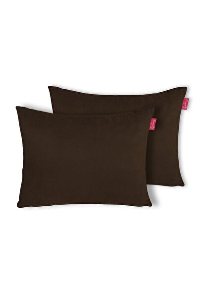 Dekoro 2'li Kırlent- Yastık 2 Adet -- Kahverengi (45X55CM)