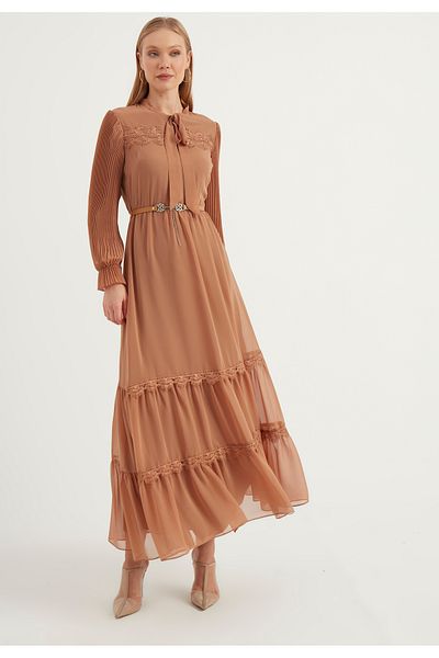 Herita Chiffonkleid mit Gürtel